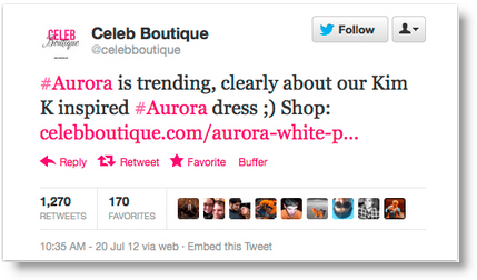 celeb boutique tweet