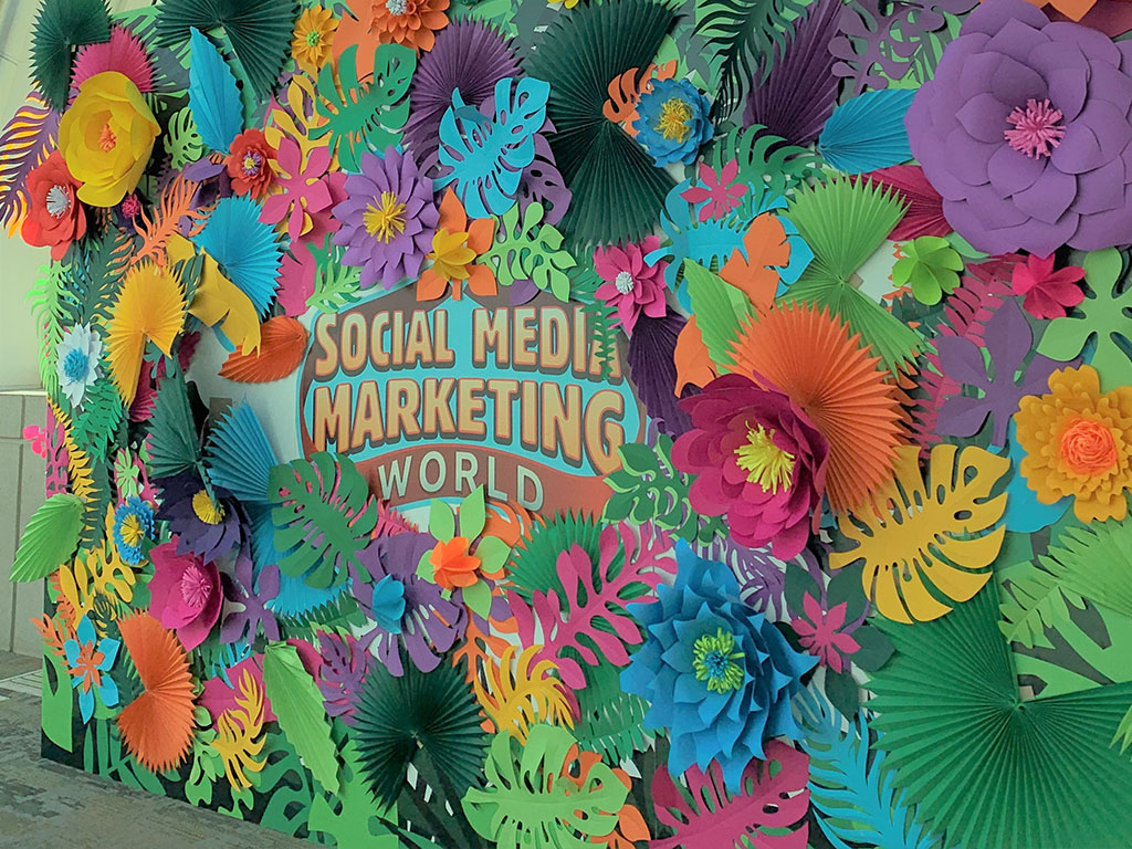 Social Media Marketing World Sign at Conference